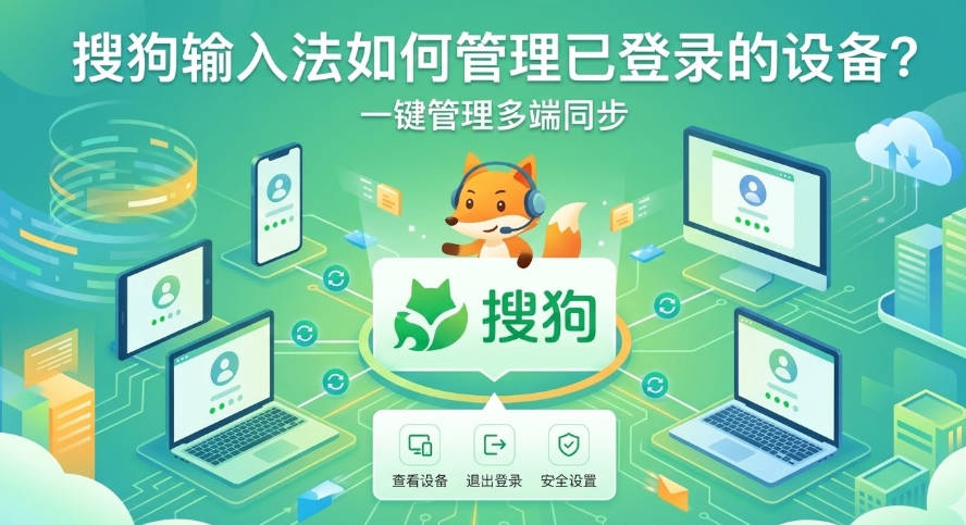 搜狗输入法如何管理已登录的设备