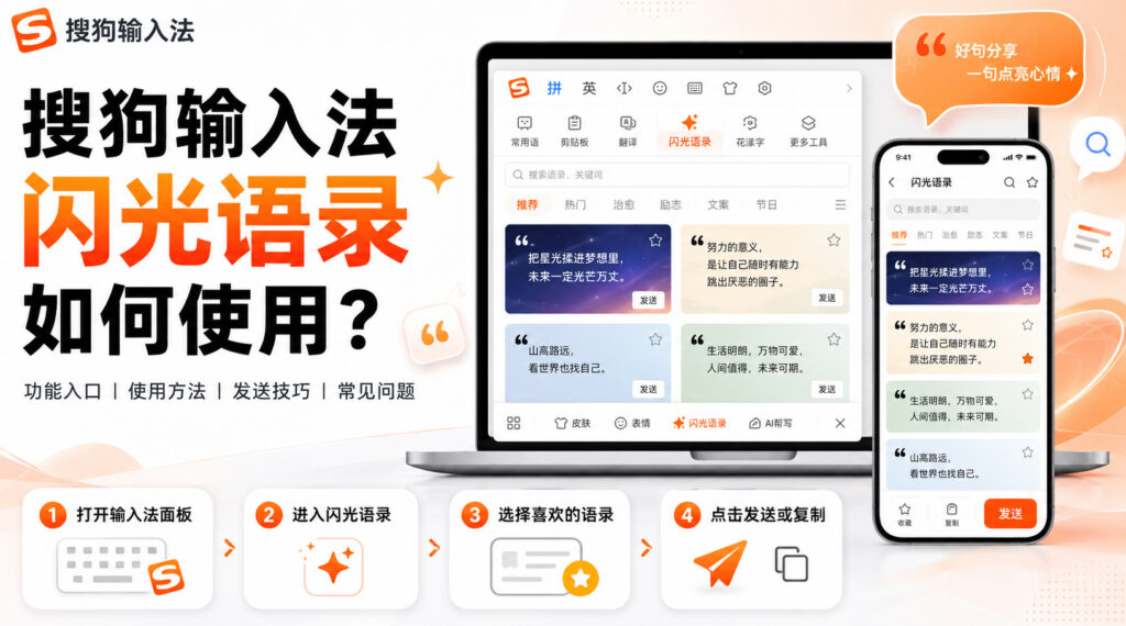 搜狗输入法如何使用闪光语录